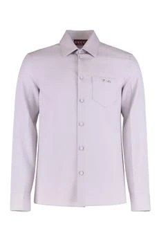 Gucci | Gucci Gabardine Collared Long-Sleeve Shirt