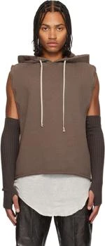 Rick Owens | Gray Concordians Tunic Hoodie