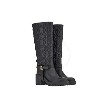 Salvatore Ferragamo | Women's Gancini Quilted Boots In Black