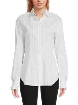 Brunello Cucinelli | Striped Cotton-Silk Shirt