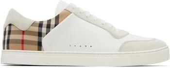 Burberry | White Suede & Check Sneakers