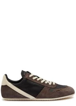 Rick Owens | Panelled suede and leather sneakers
