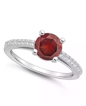 Macy's | Garnet (1-5/8 ct. t.w.) and Diamond (1/6 ct. t.w.) Ring in 14K White Gold