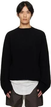 Rick Owens | Black Concordians Round Neck Sweater
