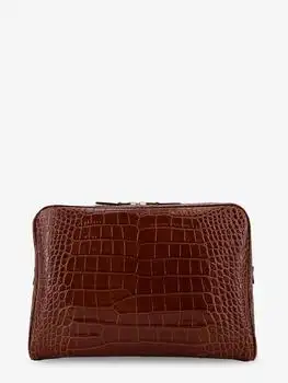 Tom Ford | Croco print leather laptop pouch