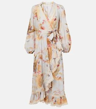 Zimmermann | Ascension floral ruffled cotton midi dress