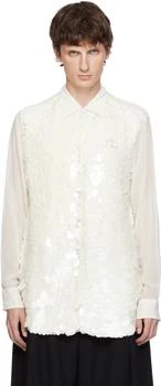 Dries Van Noten | White Sequinned Shirt