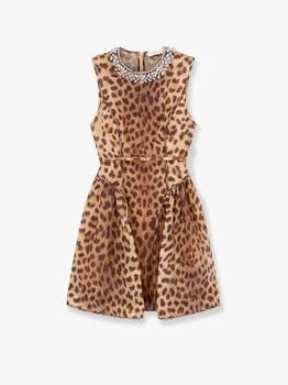 Zimmermann | Linen and silk mini dress with animalier print