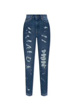 Dolce & Gabbana | Dolce & Gabbana Ripped Skinny-Fit Jeans