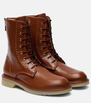 Max Mara | Urbancombat leather combat boots