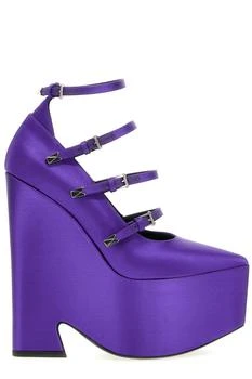 Versace | Versace Tempest Strappy Platform Pointed Toe Pumps