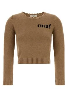 Chloé | Chloé Logo Detailed Cropped Sweater
