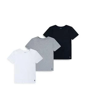 Ralph Lauren Boys' Cotton Stretch Crewneck Tees, Pack of 3 - Big Kid