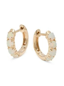 Effy | 14K Yellow Gold
Opal Huggie Earrings