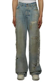 AMIRI | Amiri Distressed Bones Studded Baggy Jeans