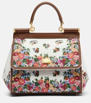 Dolce & Gabbana | Sicily Medium leather-trimmed top-handle bag