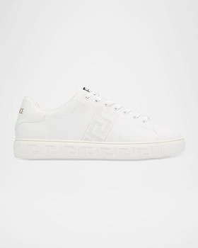 Versace | Men's La Greca Leather Low-Top Sneakers