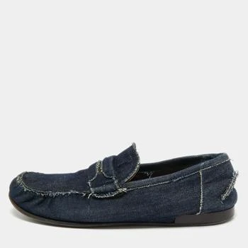 Dolce 
Gabbana Navy Blue Denim Slip On Loafers Size 43