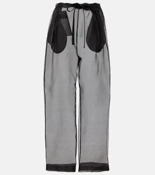 Khaite | Trenton silk-blend organza wide-leg pants