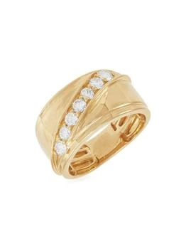 Saks Fifth Avenue | 14K Yellow Gold & 0.5 TCW Lab Grown Diamond Sideway Band Ring