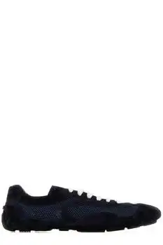Prada | Prada Mesh-Panelled Lace-Up Sneakers
