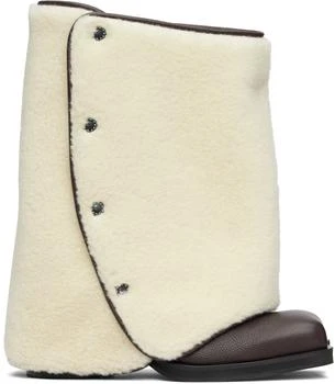 Off-White & Brown Emrik Gaiter Boots