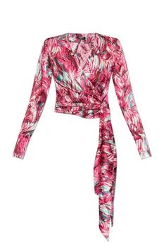 Balmain | Balmain Floral Printed Tie Front Top