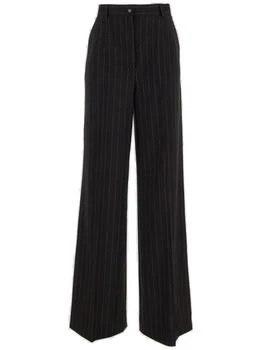 Dolce & Gabbana | Dolce & Gabbana High-Waist Pinstripe-Printed Wide-Leg Trousers