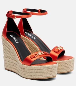 Versace | Medusa 
95 satin espadrille wedges