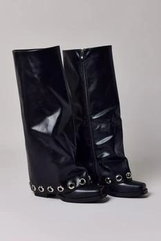 Azalea Wang Elliot Grommet Fold-Over Boot