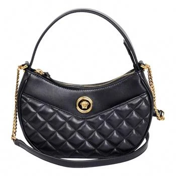 Versace | Women's La Medusa Half Moon Hobo Shoulder Crossbody Bag In Black