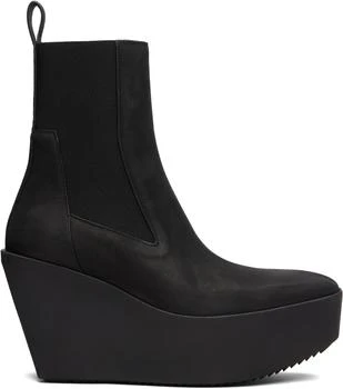 Rick Owens | Black Concordians Sliver Platform Beatle Chelsea Boots