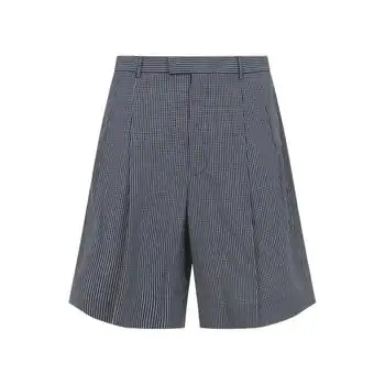 Givenchy | Givenchy Double Pleat Checked Bermuda Shorts