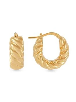 Saks Fifth Avenue | 14K Yellow Gold Shrimp Hoop Earrings