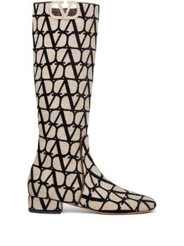 Valentino | Valentino Garavani - Women
s V Logo Toile Iconographe Boots