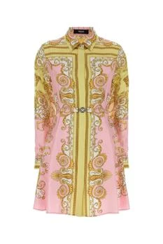 Versace | Versace Pattern-Printed Twill Mini Shirt Dress