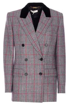Chloé | Chloé Tartan Motif Double-Breasted Blazer