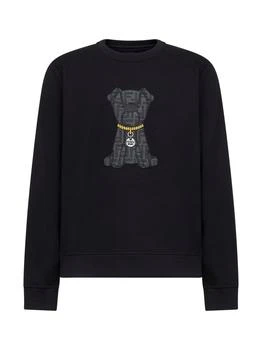 Fendi | Fendi FF Dog Jacquard Crewneck Sweatshirt