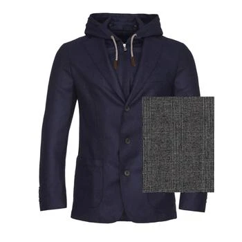 Emanuel Berg - Men's Check Pattern Loro Piana D-constructed Shirt Jacket