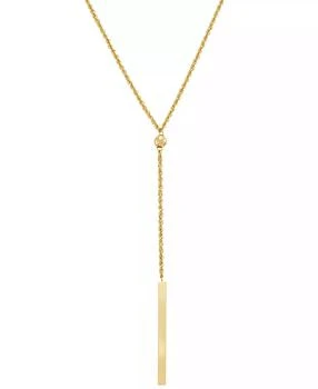 Macy's | Rope Bar Lariat Necklace in 14k Gold