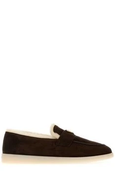 Prada | Prada Logo Plaque Slip-On Loafers