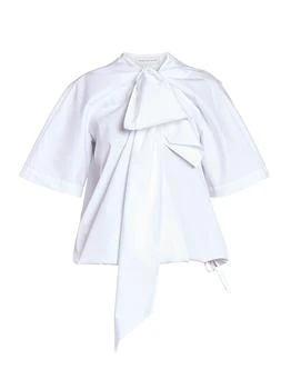 Dries Van Noten | Curbin Cotton Tie-Neck Blouse