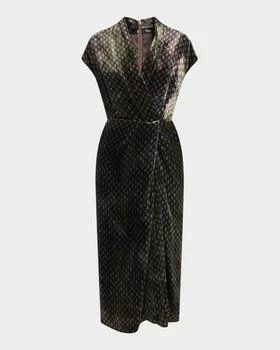 Dries Van Noten | Dilian Silk Wrap Midi Dress