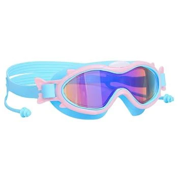 EJOMI Kids Swim Goggles With Ear Plugs UV Protection Anti-Fog Leak Proof Wide View Pool Swimming Goggles For Youth Boys Girls Aged 3-16 Years Old Summer Beach Water Park