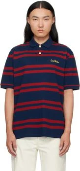 Valentino | Red 
Navy 
Chez Valentino
 Embroidery Cotton Piqué Polo