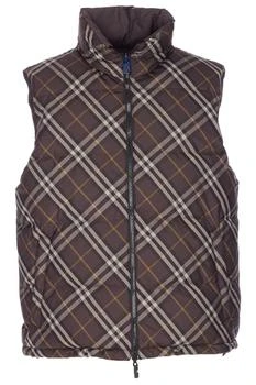 Burberry | Burberry Checked Zip-Up Reversible Puffer Vest