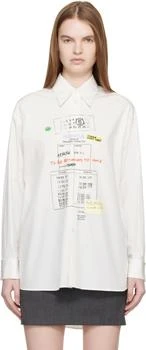 MM6 | Off-White Cotton Poplin Shirt
