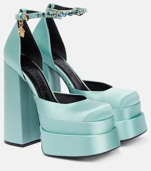 Versace | Medusa Aevitas satin platform pumps