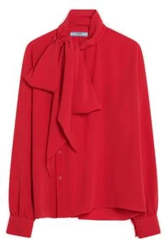 Prada | Prada Marocain Long-Sleeved Shirt