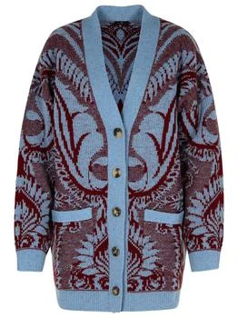 ETRO | Etro Jacquard V-Neck Buttoned Cardigan